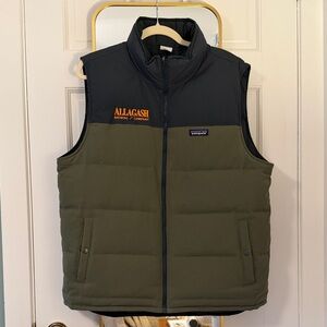 Patagonia Allagash Brewing Olive and Black Men's Puffer Vest